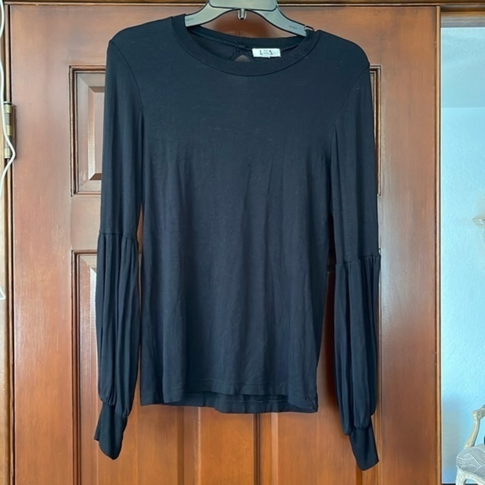 LNA keyhole back Poofed sleeve crewneck top size xs - Picture 1 of 5